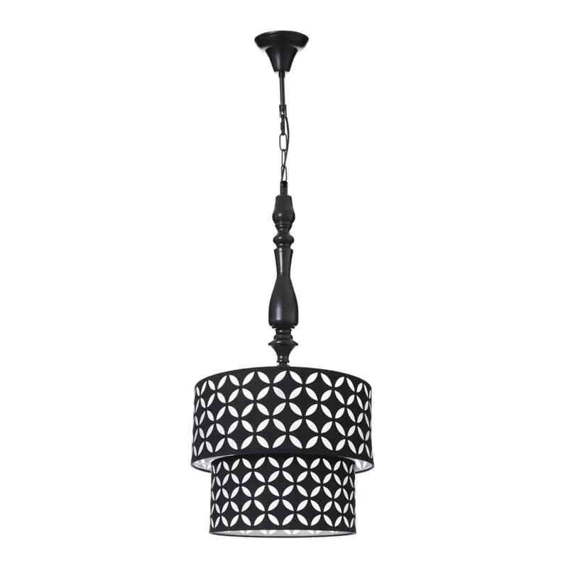 Czarno-biała lampa wisząca Ixia Agnese, ⌀ 35 cm Bonami Rabat