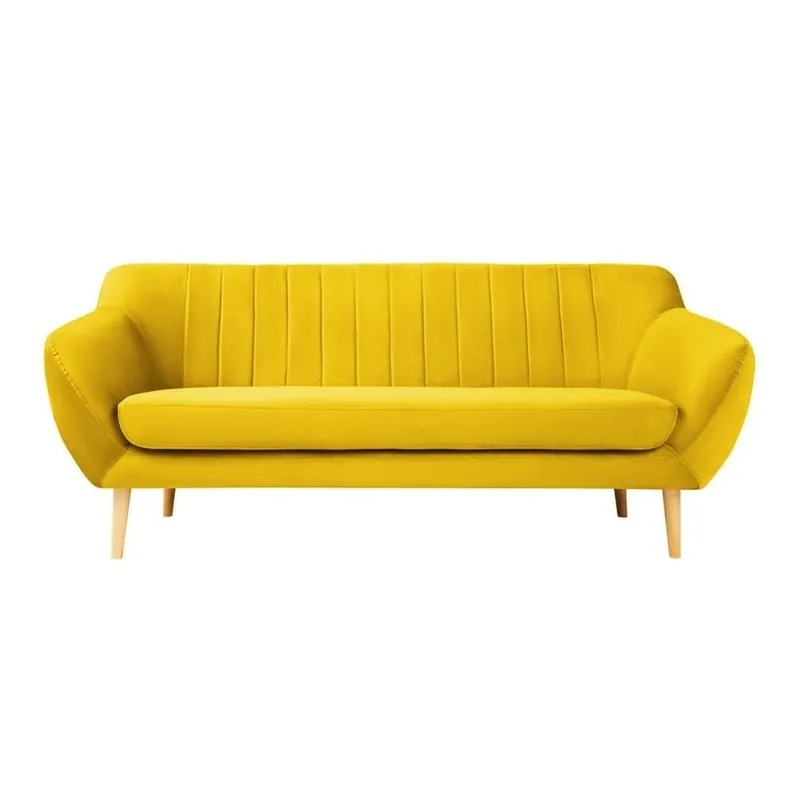 Żółta aksamitna sofa Mazzini Sofas Sardaigne, 188 cm Bonami Kup teraz