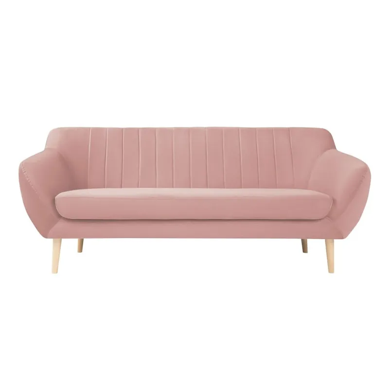 Wybór klientów Jasnoróżowa aksamitna sofa Mazzini Sofas Sardaigne, 188 cm Bonami