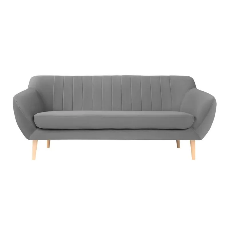 Szara aksamitna sofa Mazzini Sofas Sardaigne, 188 cm Bonami Obniżka ceny