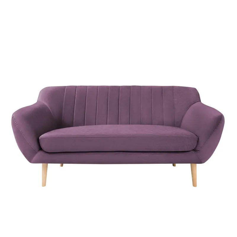 Bezpieczne zakupy Fioletowa aksamitna sofa Mazzini Sofas Sardaigne, 158 cm Bonami
