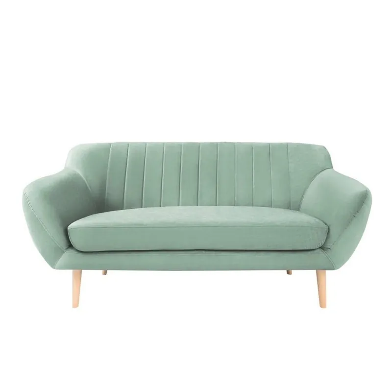 Miętowa aksamitna sofa Mazzini Sofas Sardaigne, 158 cm Bonami Ostatnia szansa