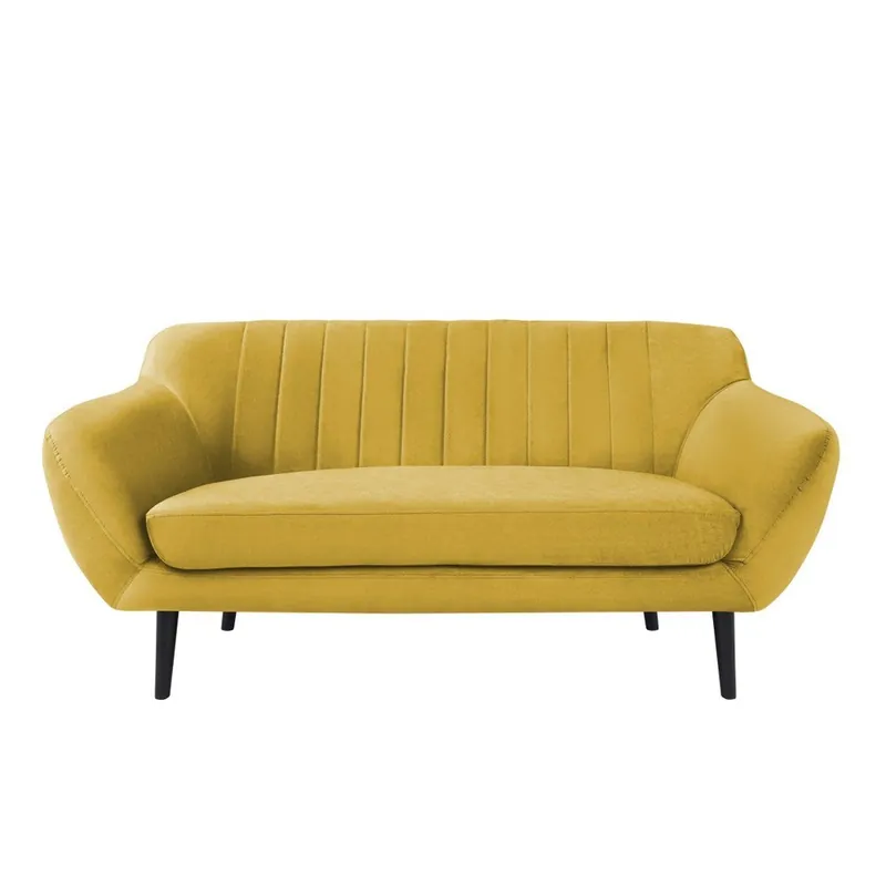 Nowość Żółta aksamitna sofa Mazzini Sofas Toscane, 158 cm Bonami