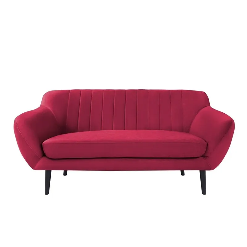 Bezpieczna płatność Ciemnoróżowa sofa 2-osobowa z czarnymi nogami Mazzini Sofas Toscane Bonami