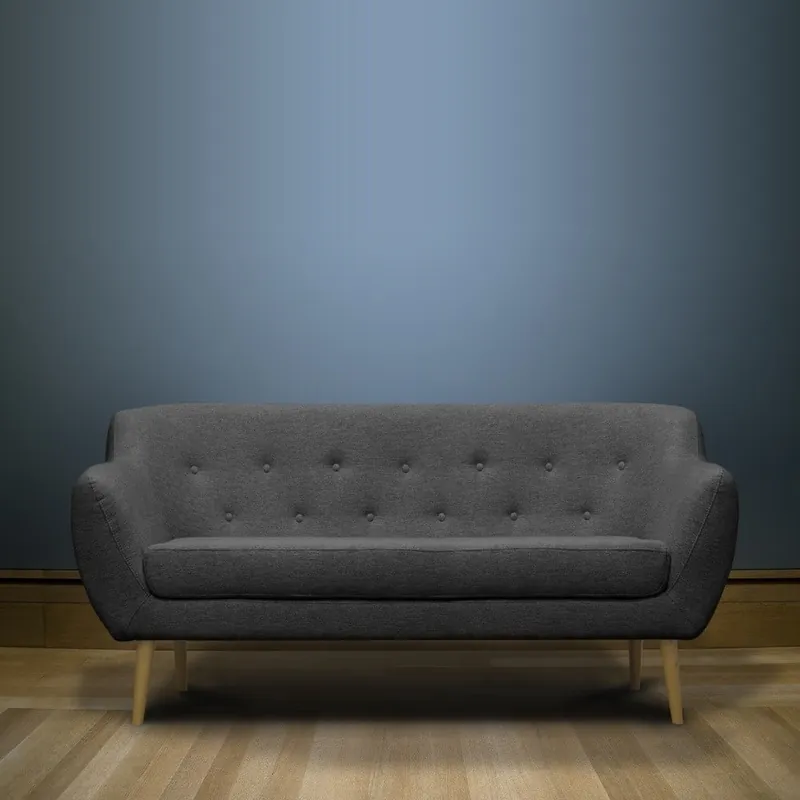 Obniżka ceny Ciemnoszara sofa trzyosobowa Mazzini Sofas Sicile Bonami