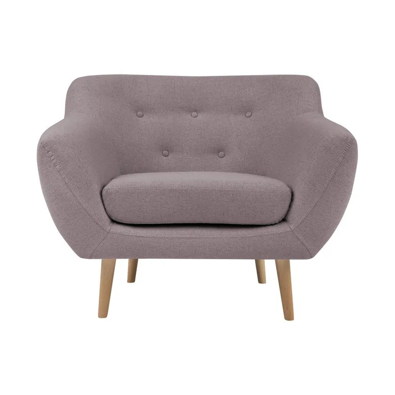 różowy fotel z jasnymi nogami Mazzini Sofas Sicile Bonami Zamów teraz