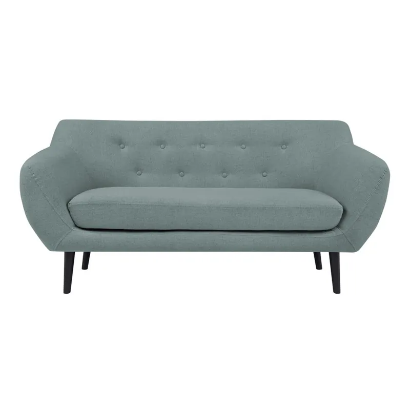 Miętowa sofa 2-osobowa z brązowymi nogami Mazzini Sofas Piemont Bonami Bezpieczne zakupy