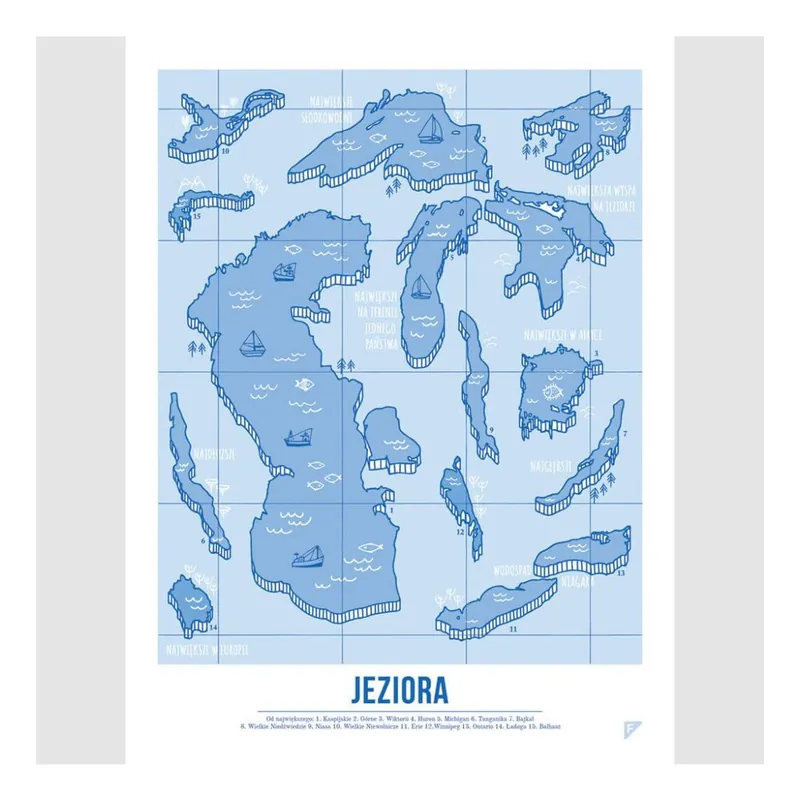 Tylko dziś Plakat Follygraph Jeziora, 30x40 cm Bonami