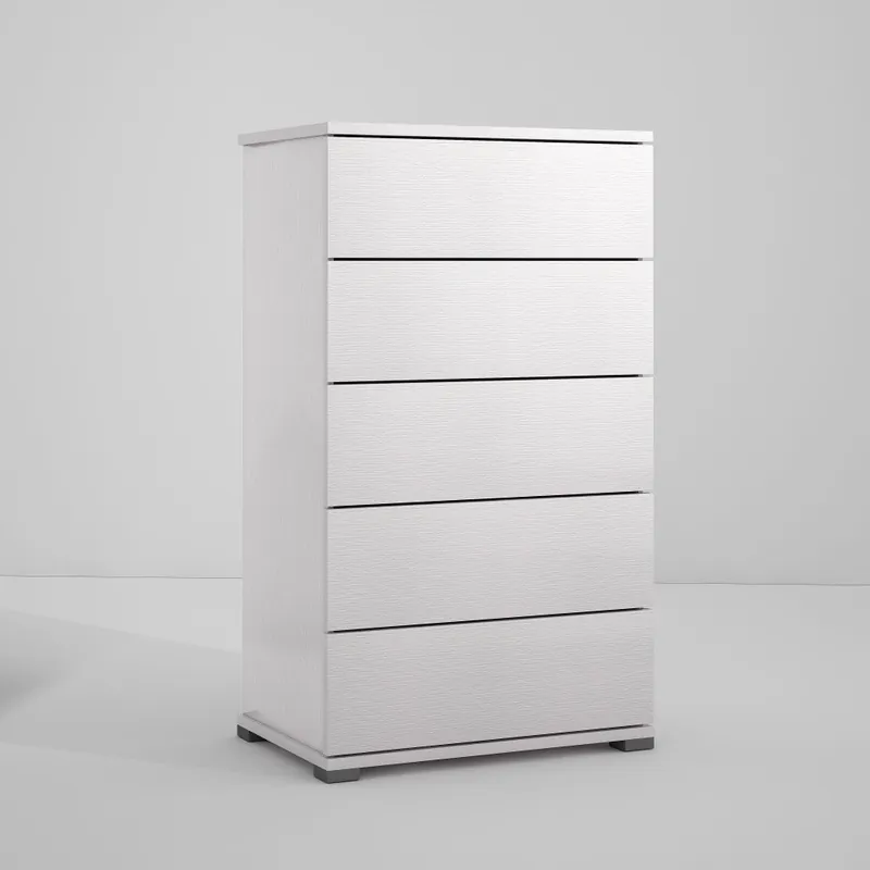 Biała komoda z 5 szufladami Terraneo Bonami Oferta