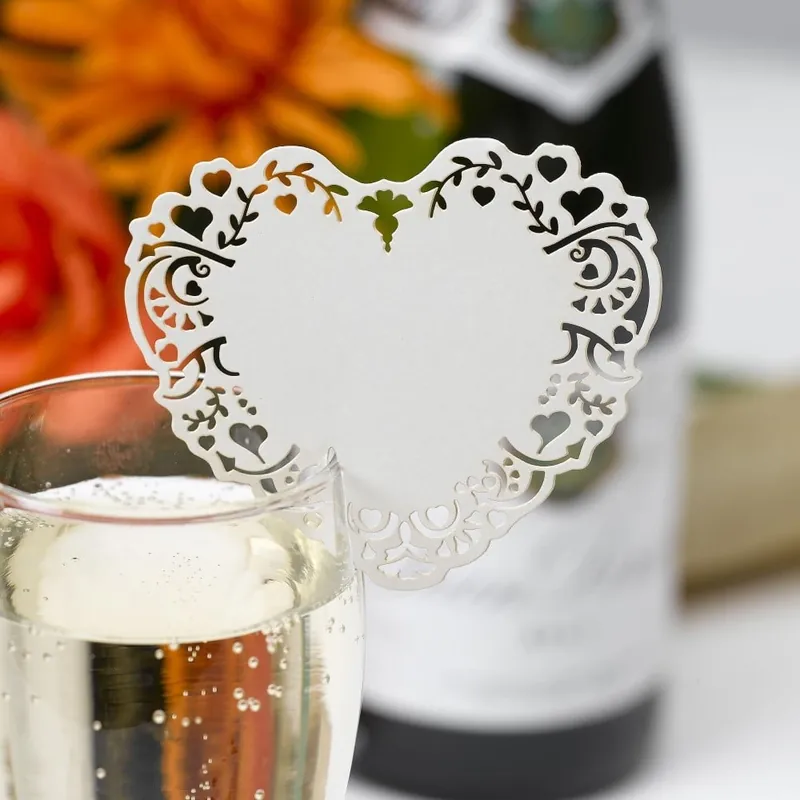 Cena promocyjna Zestaw 10 kremowych etykiet imiennych na szklanki Neviti Vintage Romance Bonami