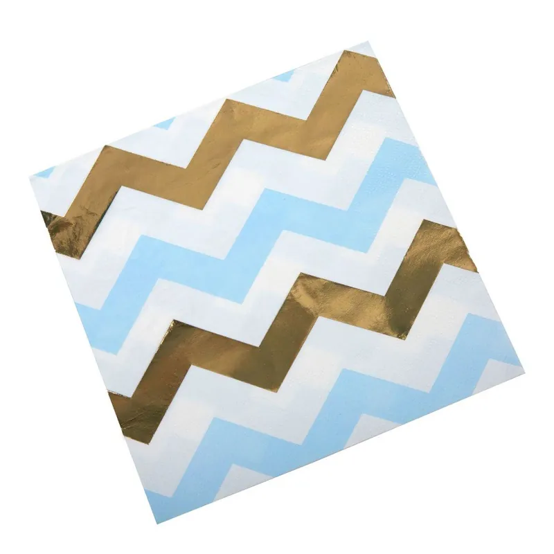 Cena promocyjna Zestaw 16 niebieskich serwetek papierowych Neviti Pattern Works Zig Bonami