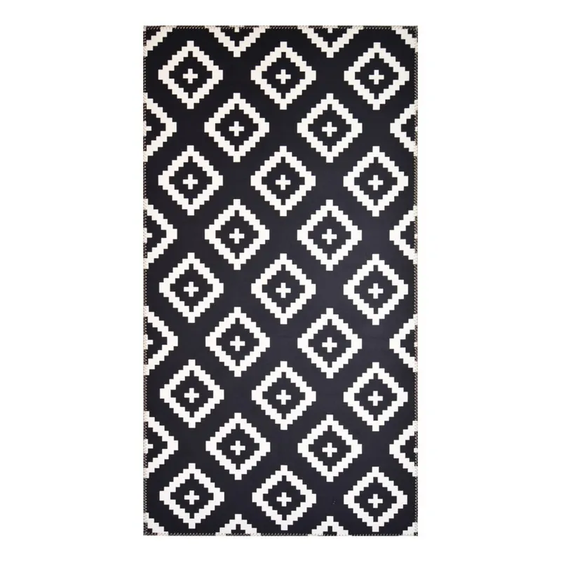 Super okazja Biało-czarny dywan odpowiedni do prania 80x150 cm Geo – Vitaus Bonami