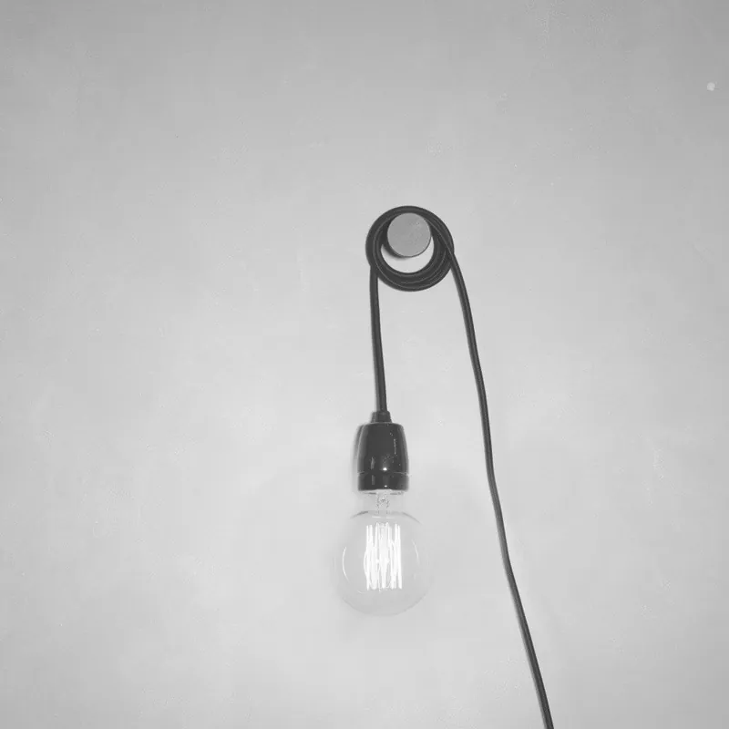 Nowość Czarny kabel w oplocie z oprawką Filament Style Cable Bonami