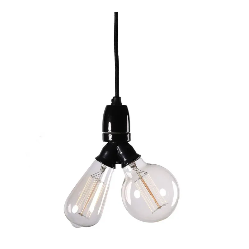 Czarna oprawka na 2 żarówki Filament Style Quatro Bonami Ekspresowa dostawa