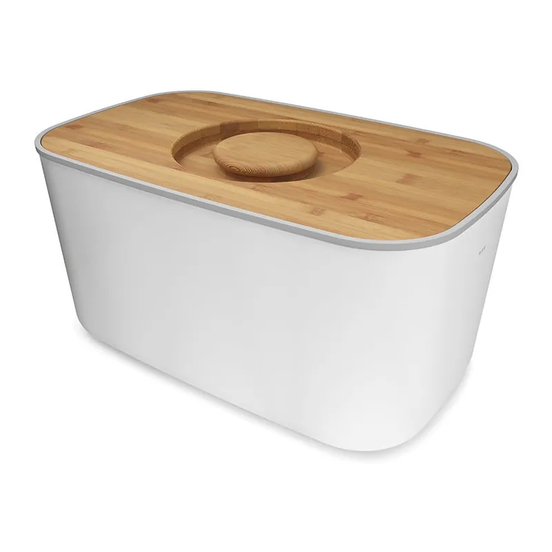 Biały pojemnik na chleb z deską do krojenia Joseph Joseph Steel Bread Bin Bonami Rabat