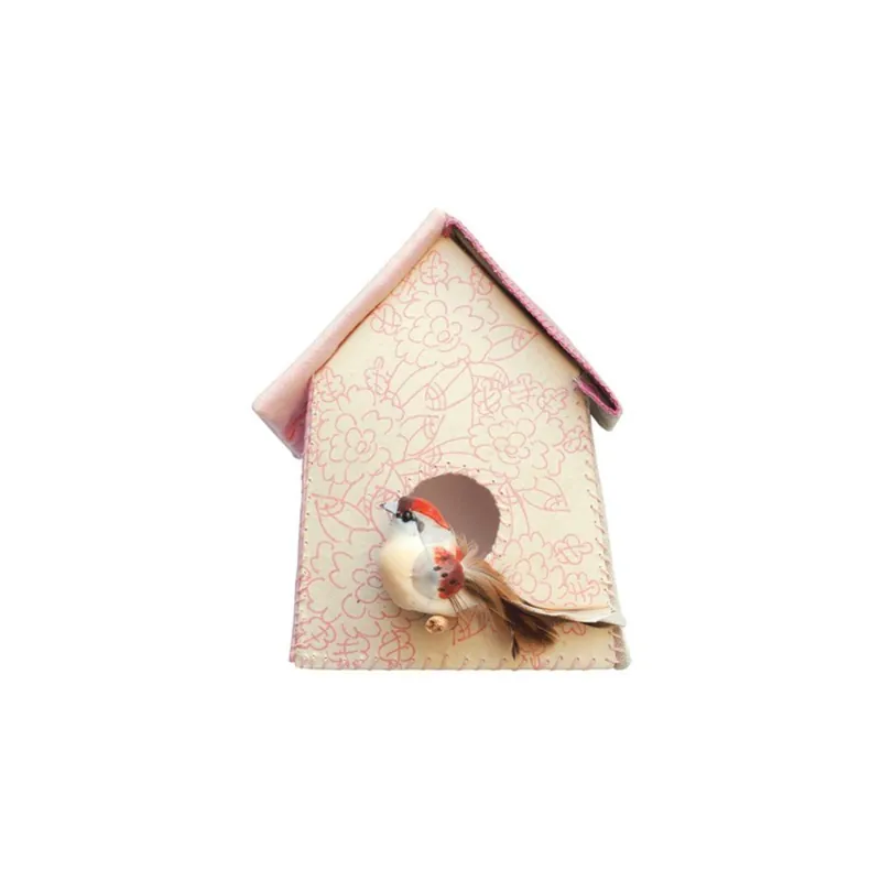 Różowa naklejka Studio Ditte Birdhouse, 13 x 16 cm Bonami Darmowy zwrot