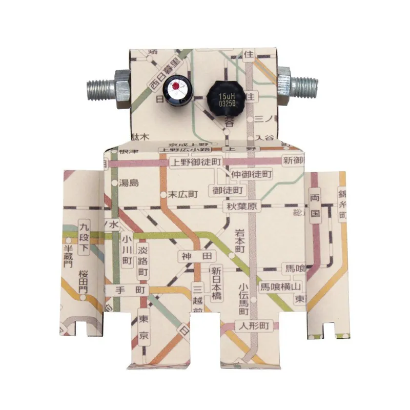 Dostępne od ręki Naklejka Studio Ditte Robot Subway Map, 22 x 25 cm Bonami