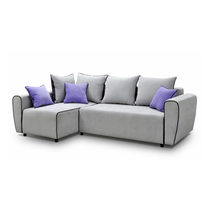 Szara sofa rozkładana Mars Blanka, lewostronna Bonami Promocja
