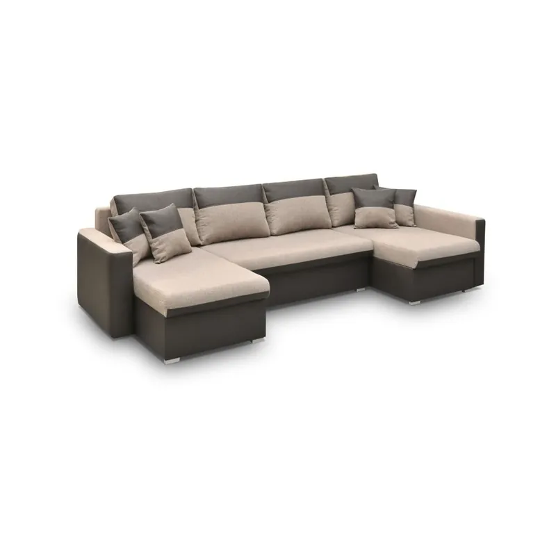 Taniej Brązowa sofa rozkładana Mars Flavio U Bonami