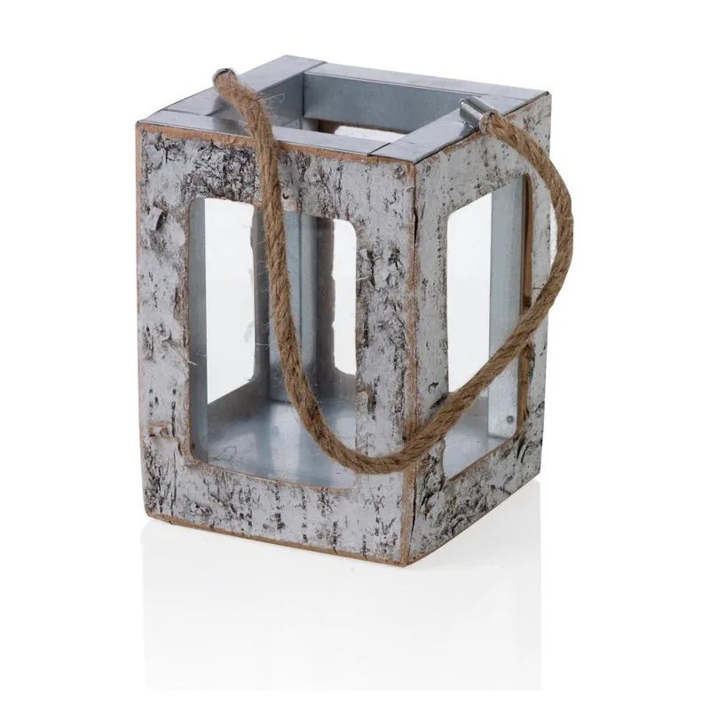 Lampion z drewna brzozowego Brandani Birch, wys. 16 cm Bonami Łatwy zwrot