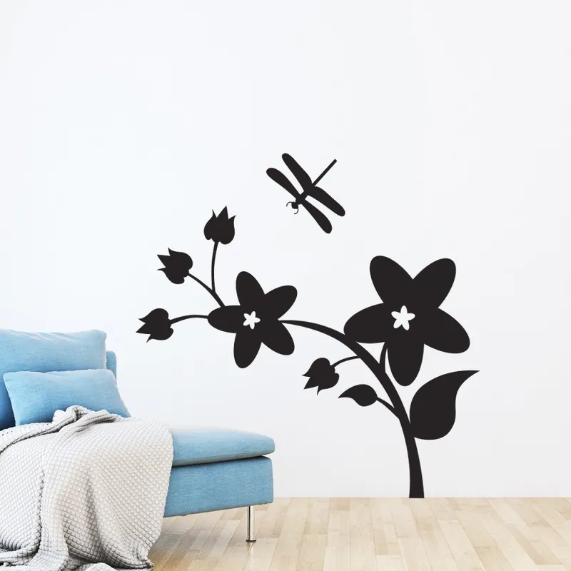 Naklejka Ambiance Flower And Dragonfly Bonami Hit sprzedaży
