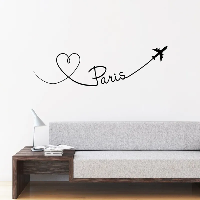 Bestseller Naklejka Ambience Paris And Airplane Flight Bonami