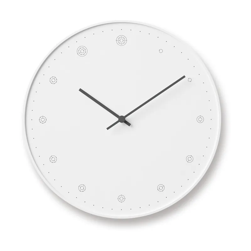 Biały zegar Lemnos Clock Molecule, ⌀ 29 cm Bonami Taniej