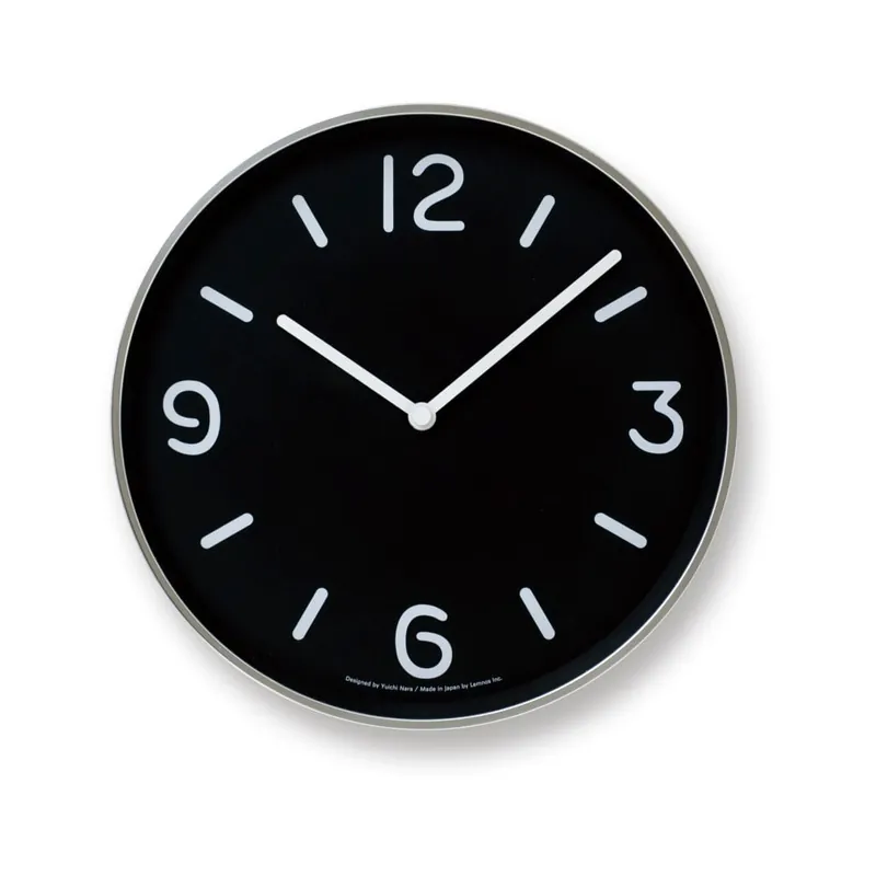 Ostatnie sztuki Czarny zegar Lemnos Clock MONO, ⌀ 25,6 cm Bonami