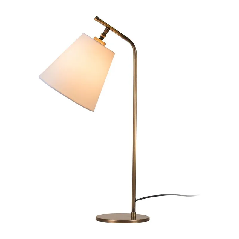 Nowość Lampa stołowa w kolorze złota z białym abażurem Homemania Decor Don Bonami
