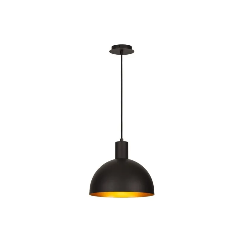 Czarna lampa wisząca z detalem w kolorze złota Homemania Decor Ochy Bonami Oferta limitowana