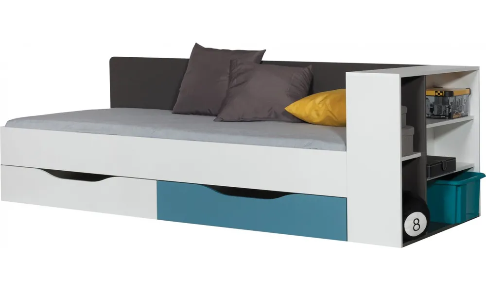 Łatwy zwrot Łóżko (90x200 cm) z dostawką w stylu nowoczesnym do pokoju młodzieżowego Tablo 12a+b