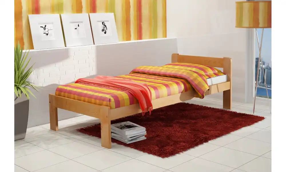 Hit cenowy Łóżko (90x200 cm) z drewna sosnowego do pokoju młodzieżowego KMLk8