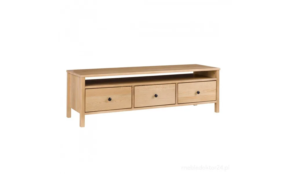Oferta czasowa Szeroki stolik RTV z litego drewna sosnowego należący do kolekcji Prestige