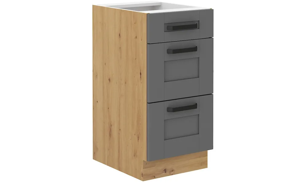 Szafka kuchenna z szufladami LUNA 40 D 3S BB dustgray/artisan Oferta limitowana