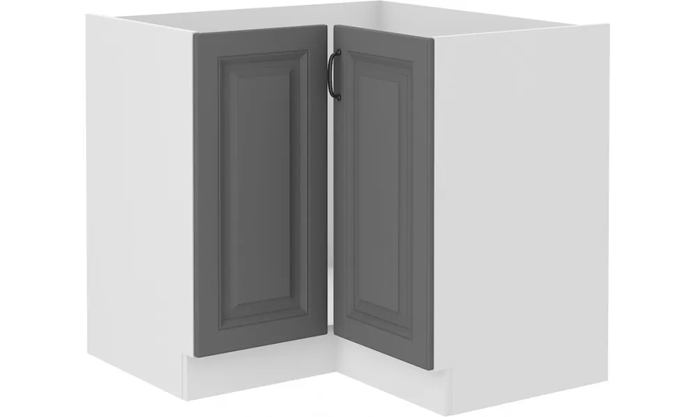 Szafka stojąca narożna STILO 89x89 DN 1F BB dustgrey/white Ekspresowa dostawa