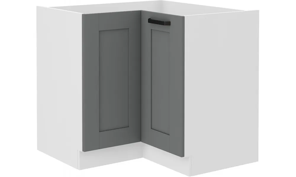 Sprawdź teraz Szafka stojąca narożna LUNA 89x89 DN 1F BB dustgrey/white