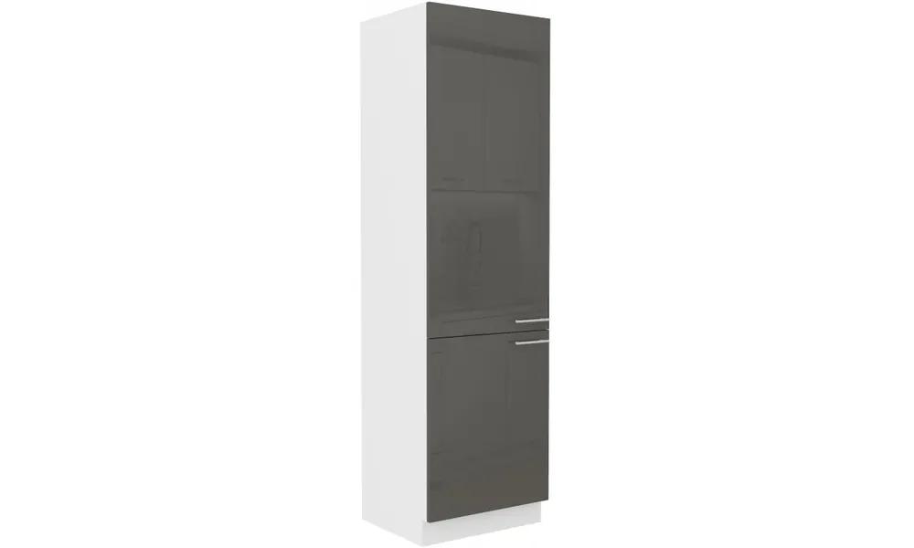Premium Szafka kuchenna LARA 60 LO-210 2F szary połysk