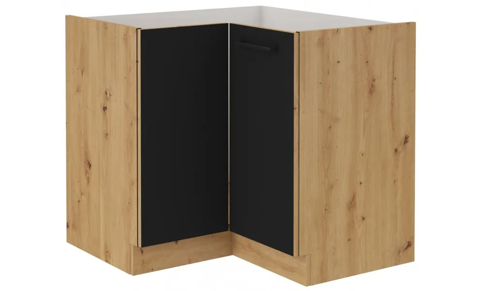 Oferta Szafka dolna narożna Modena 89x89 DN 1F BB z czarnymi frontami