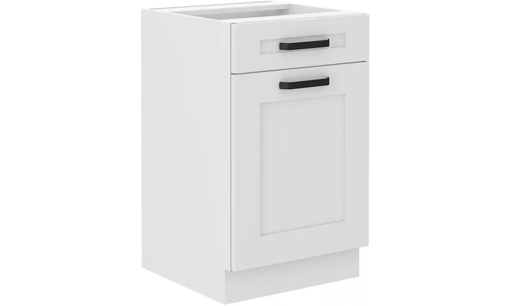Szafka stojąca LUNA 50 D 1F 1S BB white/white Dodaj do koszyka