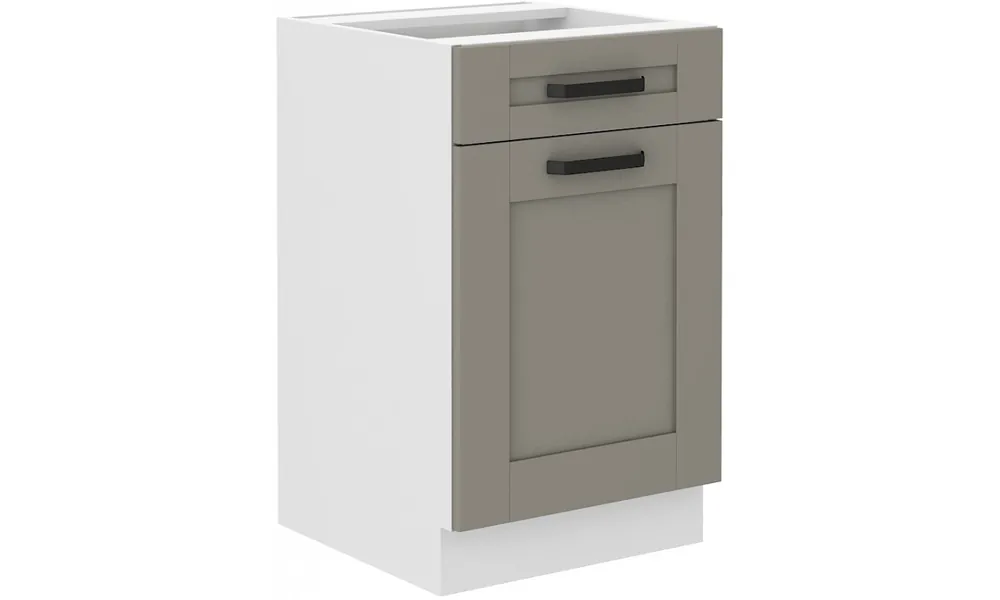 Szafka stojąca LUNA 50 D 1F 1S BB claygrey/white Hit cenowy