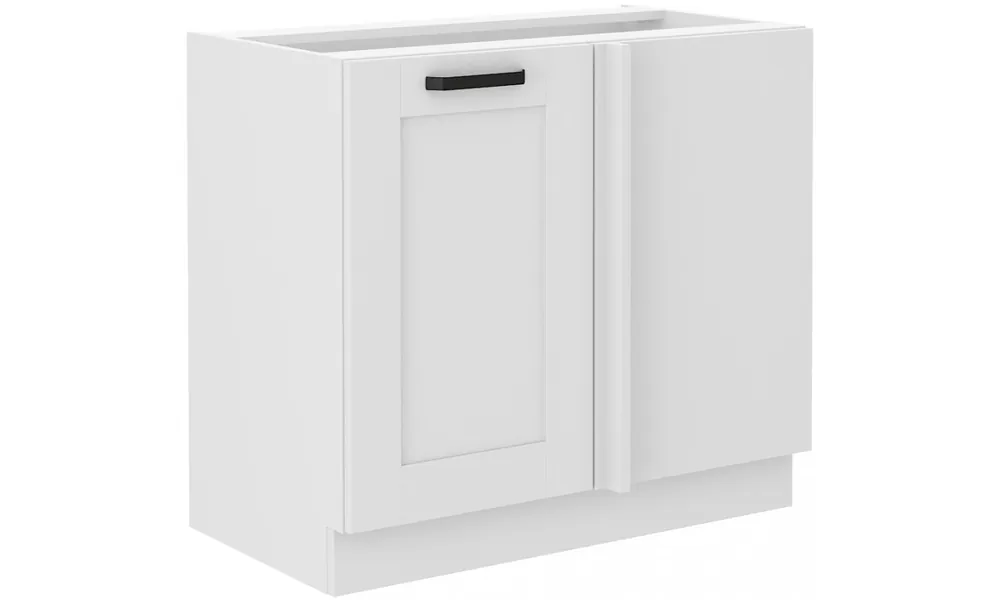 Dostępne od ręki Szafka stojąca narożna LUNA 105 DN 1F BB white/white