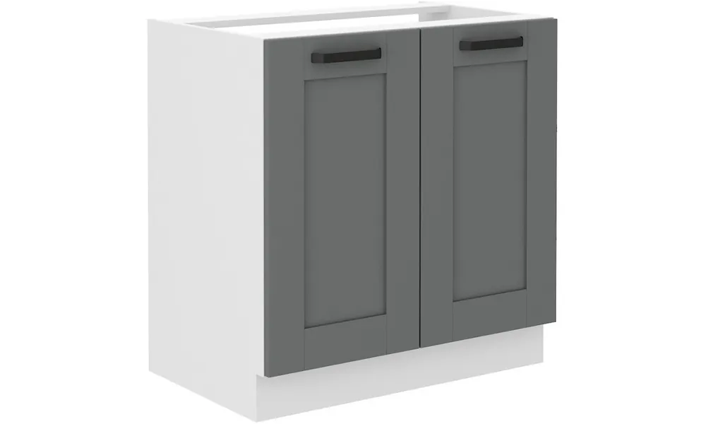 Obniżka ceny Szafka pod zlewozmywak LUNA 80 ZL 2F BB dustgrey/white