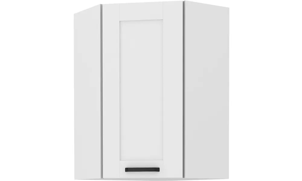 Promocja Szafka wisząca narożna LUNA 58x58 GN-90 1F white/white