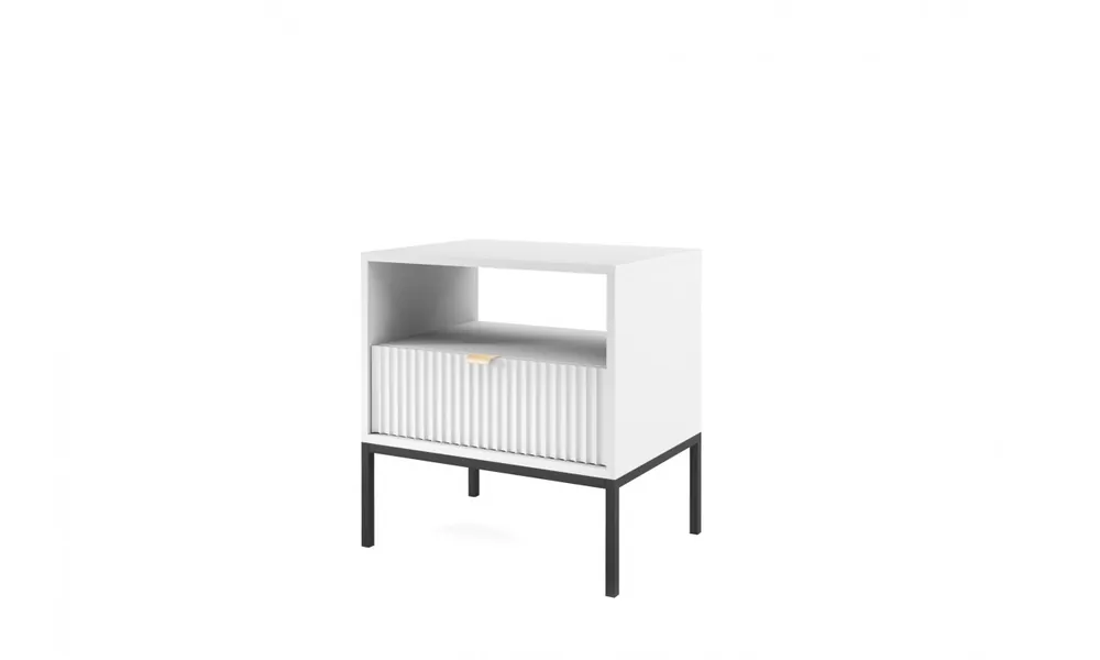 Biały stolik nocny w stylu nowoczesnym Nova S-54 Oferta