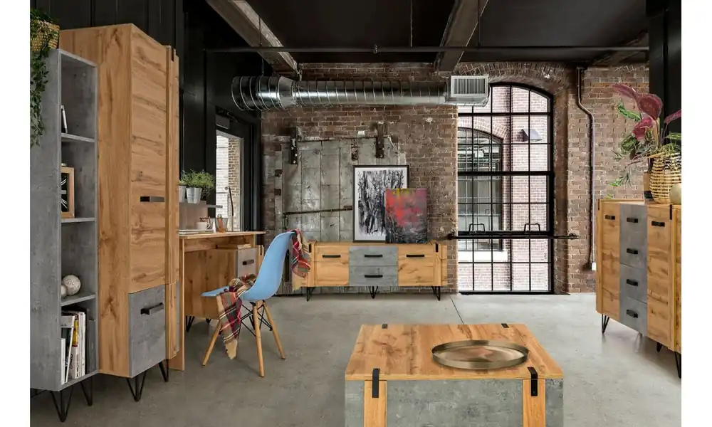 Zestaw mebli do pokoju młodzieżowego w stylu industrialnym LOFTER 7 Wyjątkowa oferta