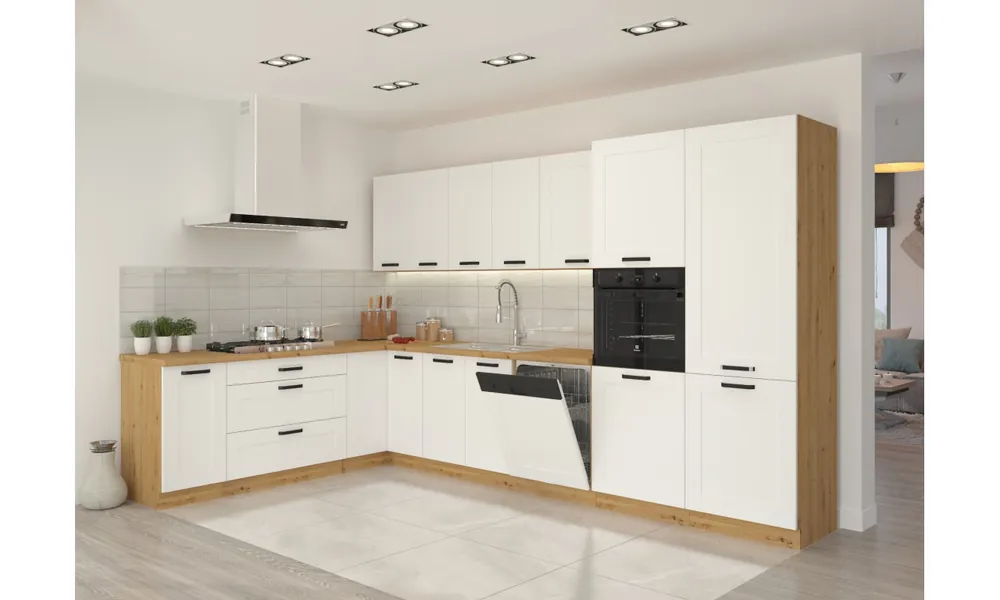 Zestaw mebli kuchennych LUNA 5 white/artisan Hit sprzedaży