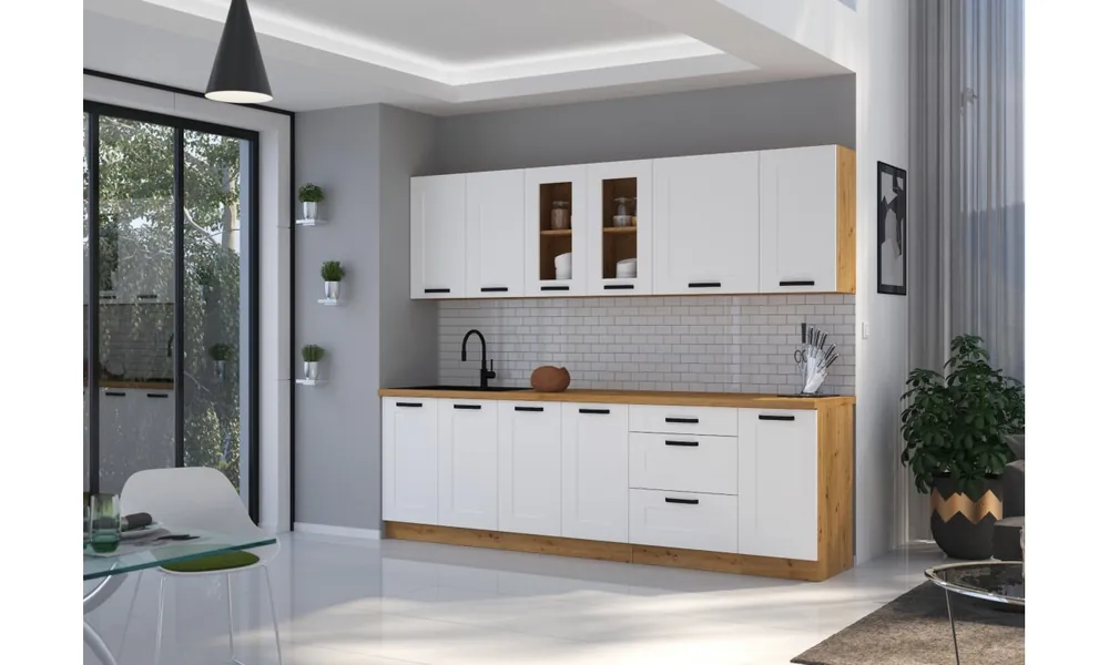 Szybka dostawa Zestaw mebli kuchennych Luna 9 white/artisan