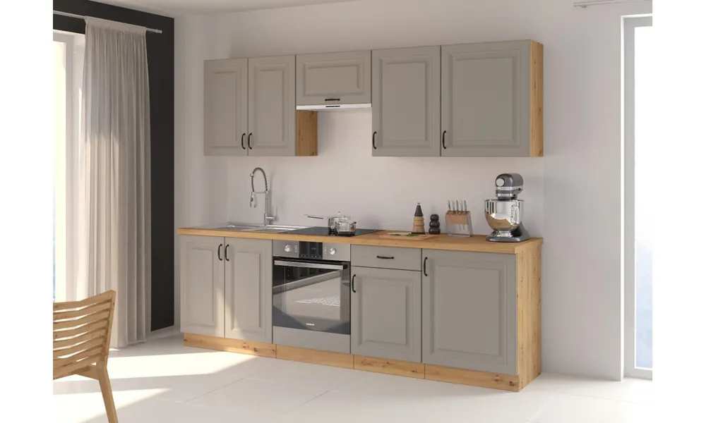 Cena promocyjna Zestaw mebli kuchennych STILO 7 claygrey/artisan