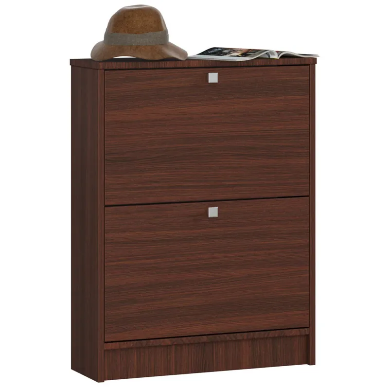 Szafka na buty Wenge 60 cm 2 drzwi kolor Wenge mat 2 półki 60x20x80 cm Do wyczerpania zapasów