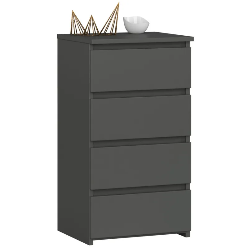 Komoda CL4 Grafit Szary 40 cm 4 szuflady kolor Grafit Szary mat 40x35x74 cm Nowość